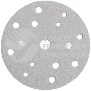4922 DISCO DE LIJA TRI PRO COLOR GRIS CON 15 PERFORACIONES GRANO 120K (6) TENAZIT