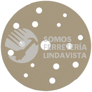 4925 DISCO DE LIJA TRI PRO COLOR GRIS CON 15 PERFORACIONES GRANO 320K (6") TENAZIT