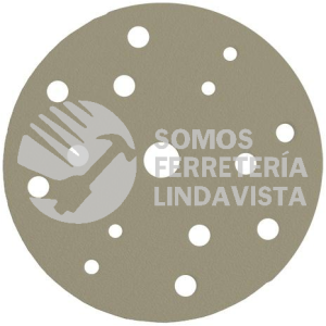 4926 DISCO DE LIJA TRI PRO COLOR GRIS CON 15 PERFORACIONES GRANO 400K (6") TENAZIT
