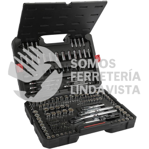 JCB02 JUEGO COMBINADO DE HERRAMIENTA PARA MECANICO CON MALETIN PLASTICO, 230 PIEZAS URREA