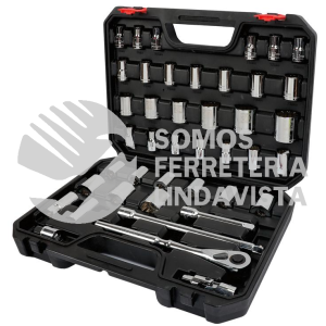 5400CB JUEGO DE DADOS Y ACCESORIOS CUADRO DE 1/2" COMBINADO, 42 PIEZAS URREA
