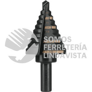 12126 BES-10 BROCA ESCALONADA OXIDO NEGRO 10 ESCALONES 1/4" A 1-3/8? TRUPER