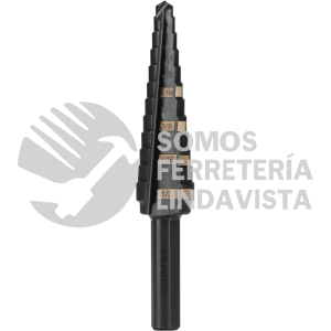 12122 BES-13 BROCA ESCALONADA OXIDO NEGRO 13 ESCALONES 1/8" A 1/2? TRUPER