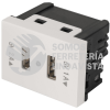 47057 C2USB-EB TOMA CON 2 PUERTOS USB 1.5 MODULOS LINEA ESPAÑOLA BLANCO VOLTECK