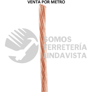 40048 CADES-10 METRO DE CABLE DESNUDO DE COBRE CALIBRE 10 AWG ROLLO 25 M VOLTECK