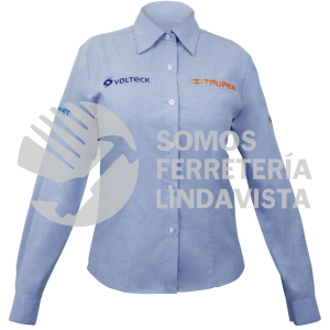 63102 CAM-AZ-DLM CAMISA AZUL PARA DAMA MANGA LARGA TALLA M TRUPER