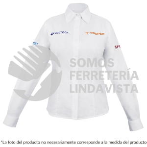 63109 CAM-BCO-DLXL CAMISA BLANCA PARA DAMA MANGA LARGA TALLA XG TRUPER