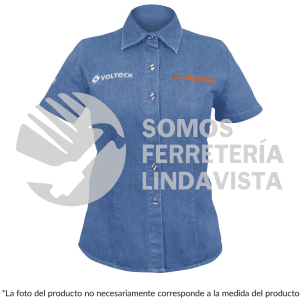 61101 CAM-MEZ-DCS CAMISA DE MEZCLILLA PARA DAMA MANGA CORTA TALLA CH TRUPER