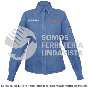62106 CAM-MEZ-DLS CAMISA DE MEZCLILLA PARA DAMA MANGA LARGA TALLA CH TRUPER