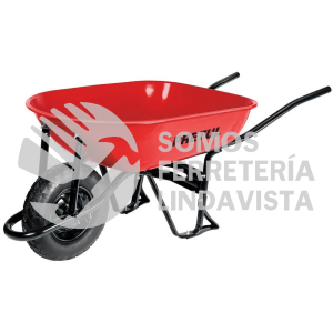 20627 CAP-50NB CARRETILLA 5.5 FT3 ROJA NEUMATICA BASTIDOR TUBULAR PRETUL