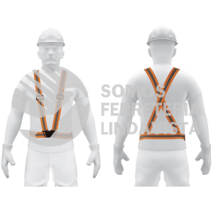 15565 CHS-400N CHALECO ELASTICO TIPO ARNES NARANJA CON REFLEJANTE TRUPER