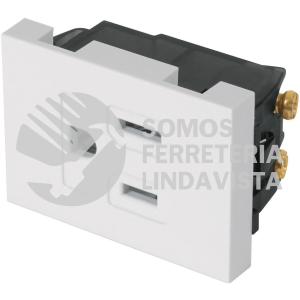 47052 COA15-EB CONTACTO ATERRIZADO 1.5 MODULOS LINEA ESPAÑOLA BLANCO VOLTECK