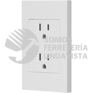 47059 CODO-EB PLACA ARMADA CONTACTO DUPLEX 3 MODULOS ESPAÑOLA BLANCO VOLTECK