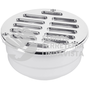 46023 COL-52 COLADERA DE ABS CON REJILLA CROMADA 5" CON TORNILLOS FOSET