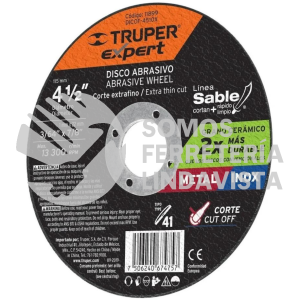 11899 DICOF-4510X DISCO TIPO 41 DE 4-1/2" X 1 MM CORTE FINO DE METAL TRUPER