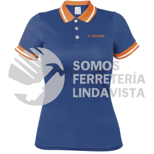 69971 DRY-AD-M PLAYERA TIPO POLO DRY FIT AZUL PARA DAMA TALLA M TRUPER