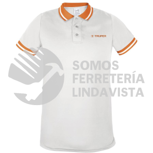 69973 DRY-BC-C PLAYERA TIPO POLO DRY FIT BLANCA PARA CABALLERO TALLA CH TRUPER