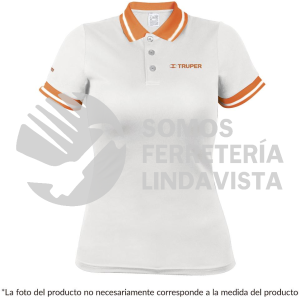 69980 DRY-BD-G PLAYERA TIPO POLO DRY FIT BLANCA PARA DAMA TALLA G TRUPER