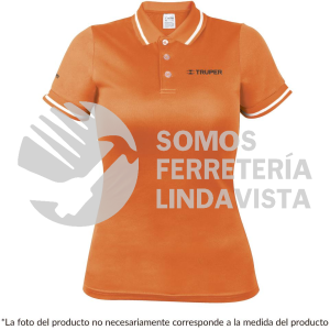 69988 DRY-ND-G PLAYERA TIPO POLO DRY FIT NARANJA PARA DAMA TALLA G TRUPER