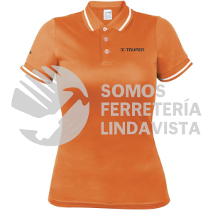 69987 DRY-ND-M PLAYERA TIPO POLO DRY FIT NARANJA PARA DAMA TALLA M TRUPER