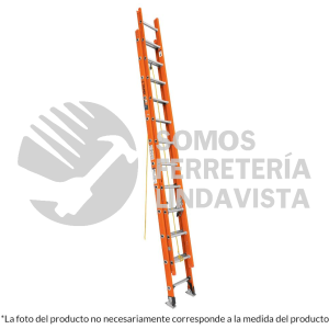 100229 ESE-228FV ESCALERA DE EXTENSION TIPO II 28 PELDAÑOS FIBRA DE VIDRIO TRUPER
