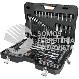 15695 JD-210MP JUEGO 210 HERRAMIENTAS 1/4" 3/8" Y 1/2" STD Y MM P/MECANICO TRUPER
