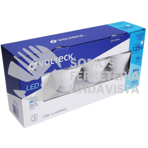 48129 LED-125FX4 PACK DE 4 LAMPARAS DE LED A19 18 W LUZ DE DIA CAJA VOLTECK