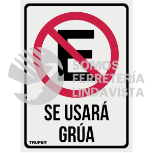 18347 LIN-03 LETRERO DE SEÑALIZACION "NO ESTACIONARSE" 25 X 34 CM TRUPER