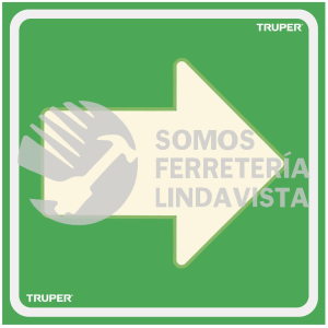 18433 LIN-07 LETRERO DE SEÑALIZACION "FLECHA" 19 X 19 CM TRUPER