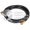 40074 MGAN-10 MANGUERA PARA GAS 3/8" FLEXIBLE NEGRA DE 1 M CON CONEXION FOSET