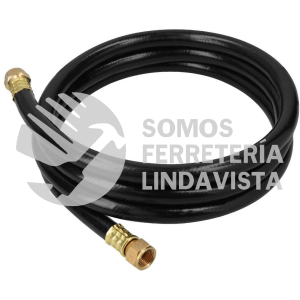 40076 MGAN-20 MANGUERA PARA GAS 3/8" FLEXIBLE NEGRA DE 2 M CON CONEXION FOSET
