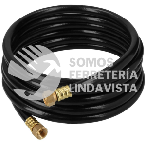 40078 MGAN-40 MANGUERA PARA GAS 3/8" FLEXIBLE NEGRA DE 4 M CON CONEXION FOSET
