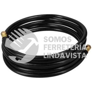 40079 MGAN-50 MANGUERA PARA GAS 3/8" FLEXIBLE NEGRA DE 5 M CON CONEXION FOSET