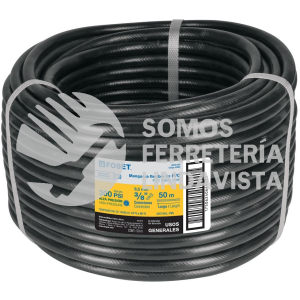 40080 MGAN-500 METRO DE MANGUERA 3/8" FLEXIBLE NEGRA EN 50 M SIN CONEXION FOSET