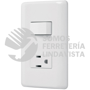 25077 PA-APCO-B PLACA ARMADA CONTACTO E INTERRUPTOR SENCILLO VOLTECK BASIC