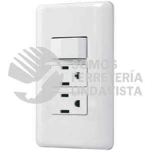 25079 PA-APCO-B3 PLACA ARMADA 2 CONTACTOS E INTERRUPTOR SENCILLO BASIC VOLTECK