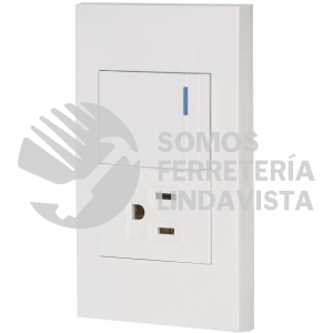 45591 PA-APCO15-EB PLACA ARMADA 1 INTERRUPTOR1CONTACTO1.5MODESPAÑOLA BLANCO VOLTECK
