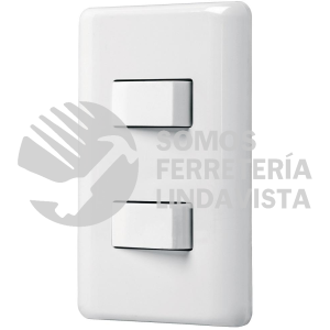 25080 PA-APDO-B PLACA ARMADA CON 2 INTERRUPTORES SENCILLOS VOLTECK BASIC
