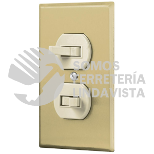 48498 PA-APDO-SA PLACA ARMADA 2 INTERRUPTOR SENCILLO LINEA STANDARD ALUMINI VOLTECK
