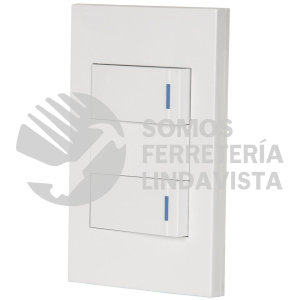 45602 PA-APDO1-EEB PLACA ARMADA 2 INTERRUPTORES 1DE 3VIAS1 MODESPAÑOLABLANCO VOLTECK