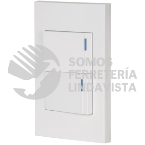 45601 PA-APDO15-EEB PLACA ARMADA 2INTERRUPTORES 1DE 3VIAS1.5MODESPAÑOLA BLANCO VOLTECK
