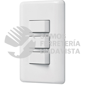 25083 PA-APTR-B PLACA ARMADA CON 3 INTERRUPTORES SENCILLOS VOLTECK BASIC