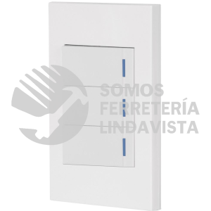 45599 PA-APTR-EB PLACA ARMADA 3 INTERRUPTORES 1 MODULO ESPAÑOLA BLANCO VOLTECK
