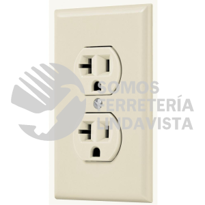 48490 PA-CODO-MS PLACA ARMADA CONTACTO DUPLEX 2 POLOS LINEA STANDARD MARFIL VOLTECK