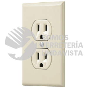 48488 PA-CODO-S PLACA ARMADA 2 CONTACTOS POLARIZADOS LINEA STANDARD MARFIL VOLTECK