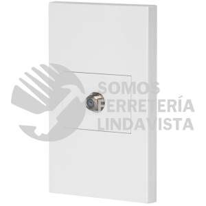 45605 PA-TV-EB PLACA ARMADA 1 TOMA DE TV 1.5 MODULOS ESPAÑOLA BLANCO VOLTECK