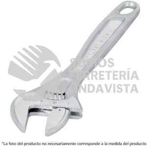100049 PET-15C LLAVE AJUSTABLE (PERICO) 15" PROFESIONAL CROMADA TRUPER