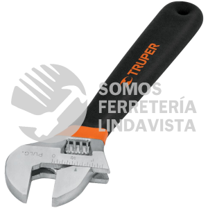 100048 PET-15X LLAVE AJUSTABLE (PERICO) 15" CROMADA MANGO DE PVC TRUPER