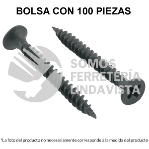 40056 PIJC-619 BOLSA CON 100 PIJAS #6 X 3/4" MULTIUSOS CUERDA CERRADA FIERO