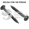 40069 PIJC-838 BOLSA CON 100 PIJAS #8 X 1-1/2" MULTIUSOS CUERDA CERRADA FIERO